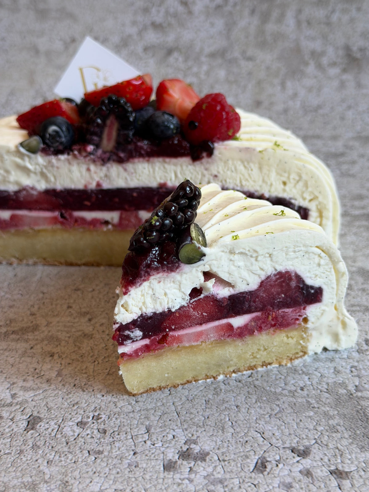 Entremet fruits rouges