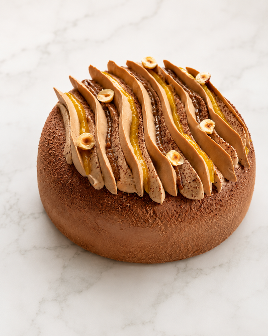 Entremet chocolat passion noisette